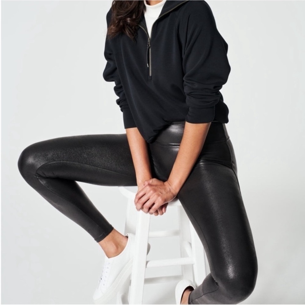 Spanx Faux Leather Shimmer Leggings